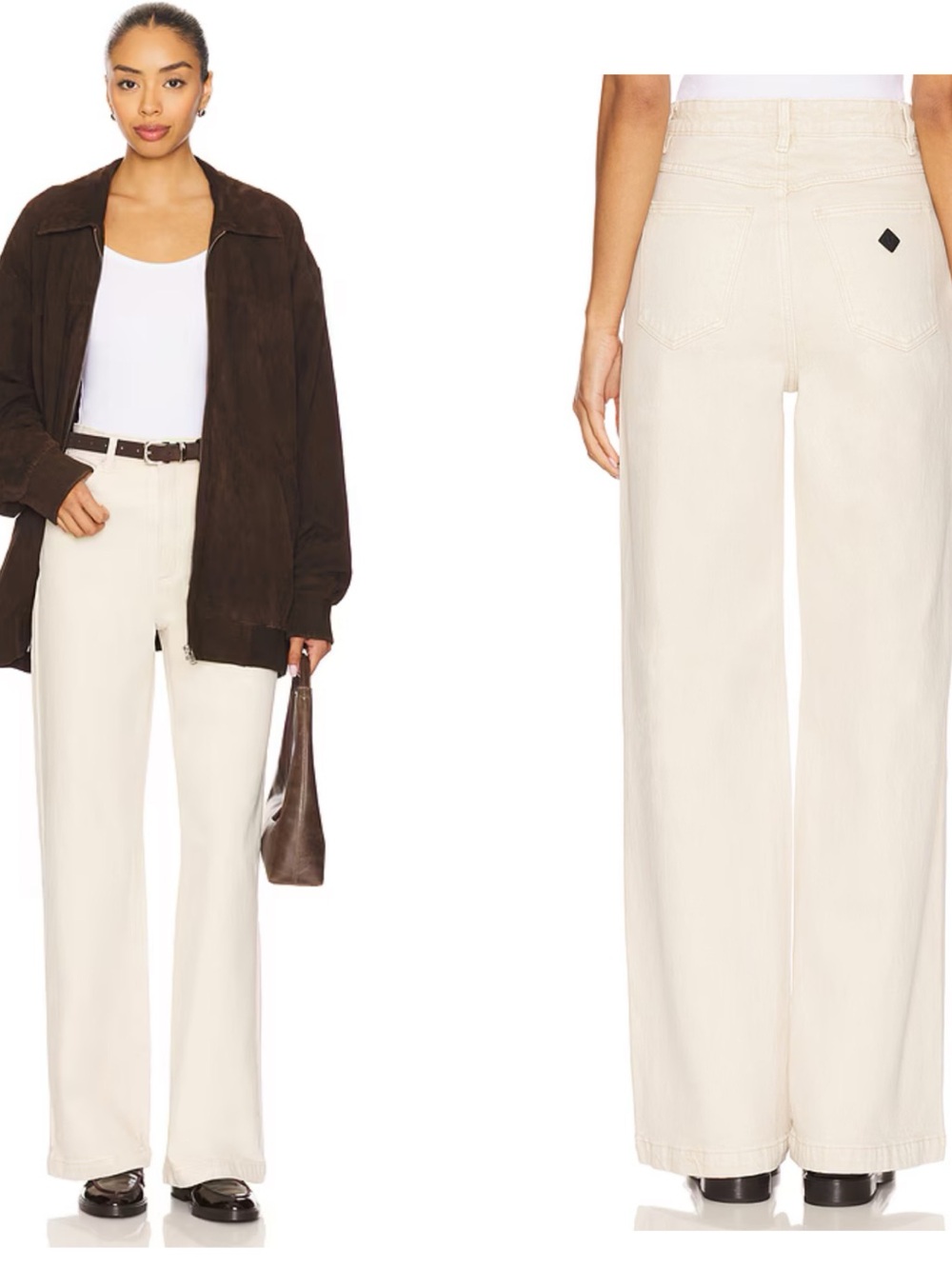 ABRAND • ‘94 High & Wide jeans in cream size 26 revolve